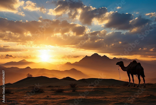 camel in the desert