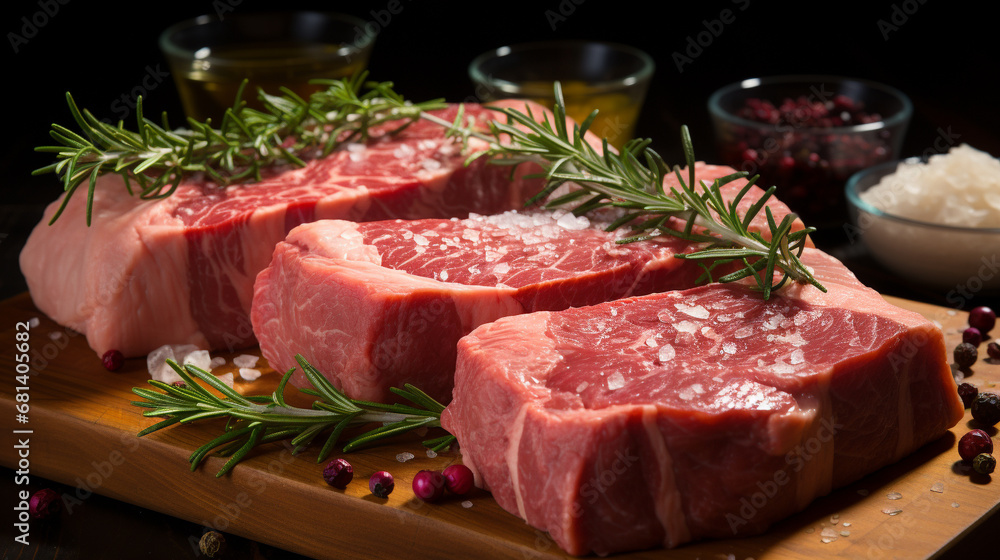 raw beef steak HD 8K wallpaper Stock Photographic Image 