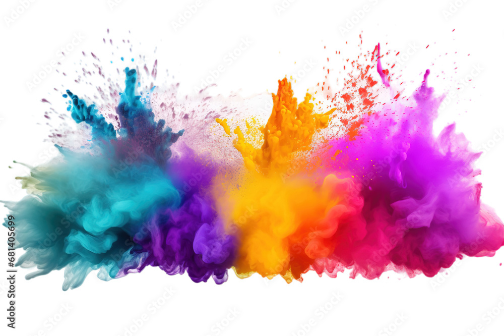 Isolated color splash perfect for Dol Jatra or Holi or Business banners etc.