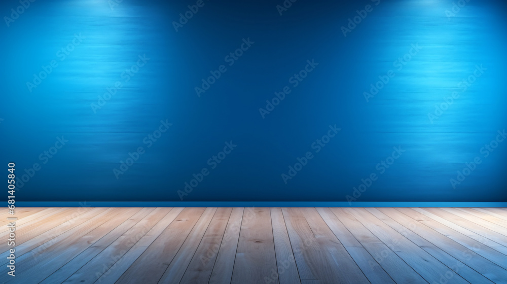 Blue empty wall
