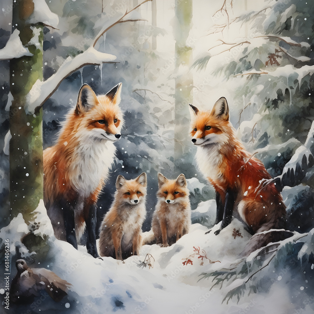 Obraz premium red fox vulpes