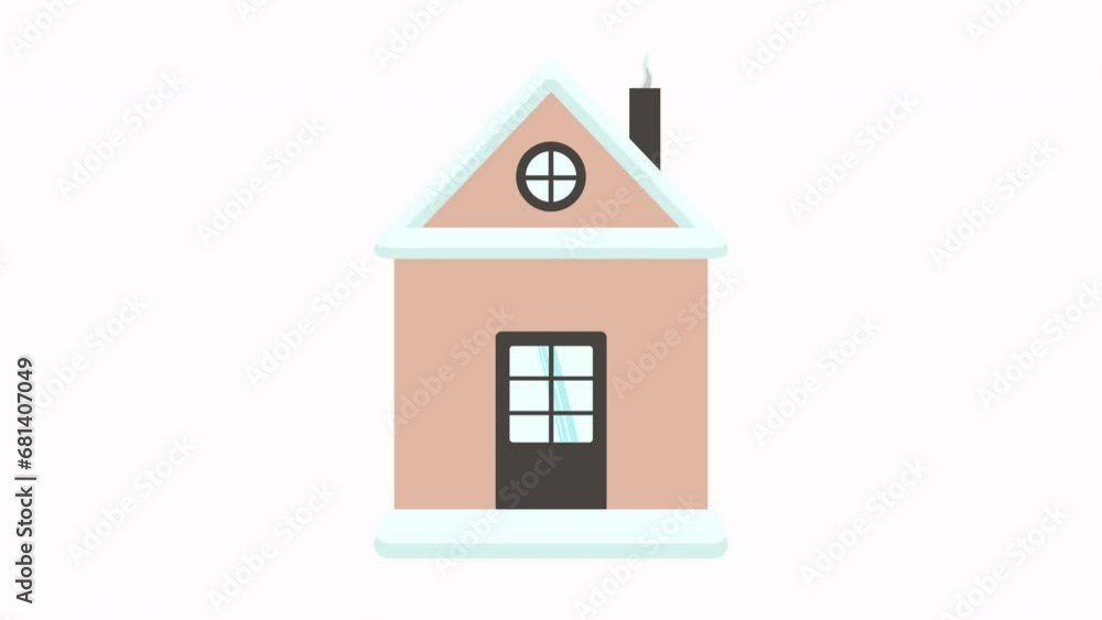 Building House 2 Element Winter Animation Building House 2 Element Winter Animation