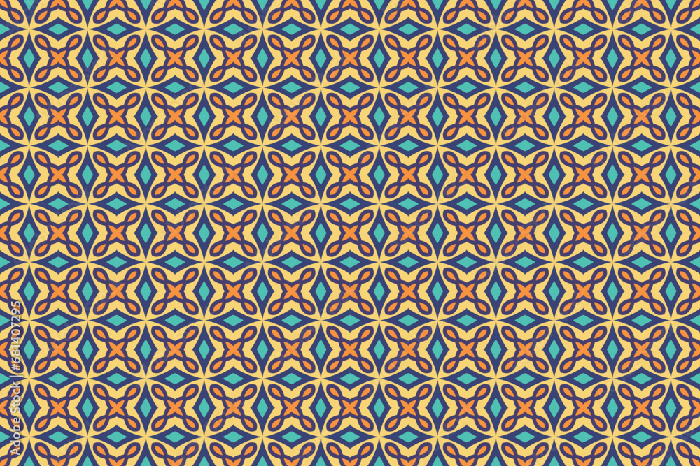 Vector Seamless Pattern. Colorful Stylish Texture. Beautiful Geometric Modern Background. Vector Illustration
