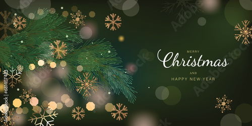 Merry Christmas and Happy New Year. Vector illustrations for background, greeting card, party invitation card, website banner, social media banner,  ,Happy Holidays, season's greeting