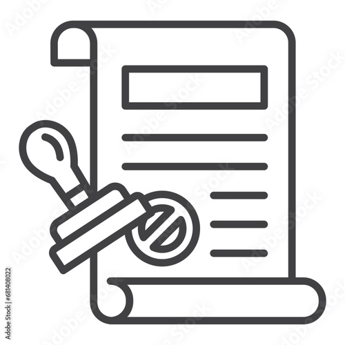 Notary document icon