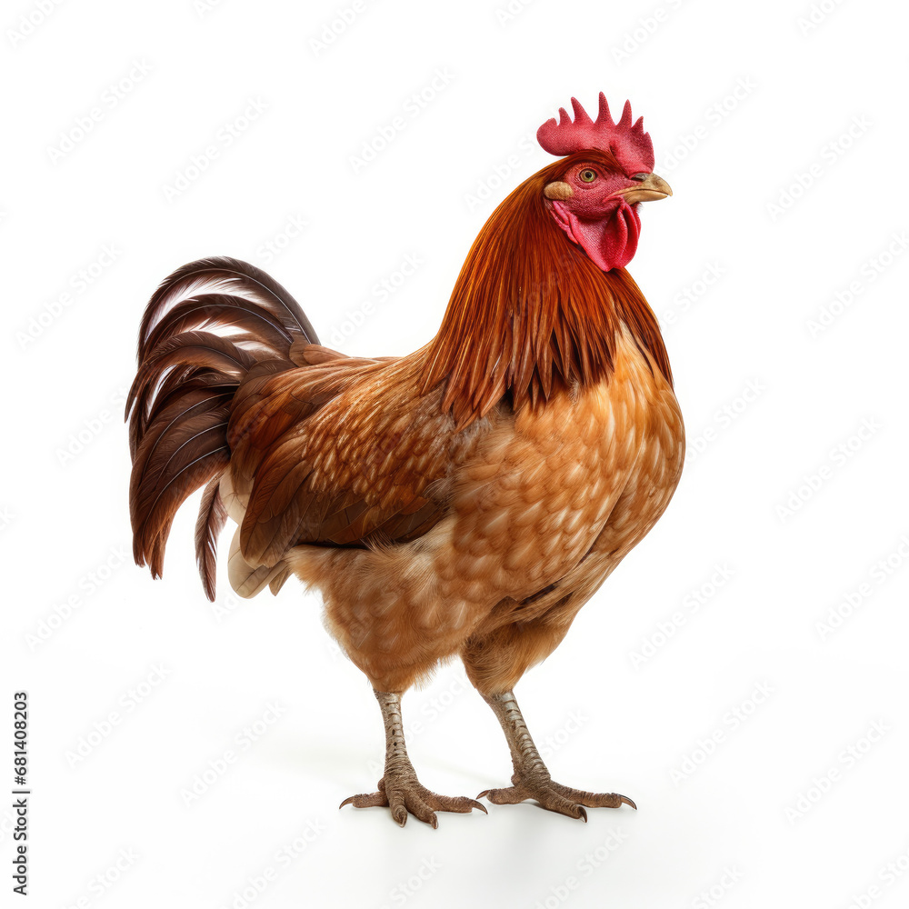 A Chicken on white background
