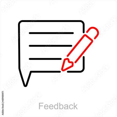 Feedback and ratings icon concept