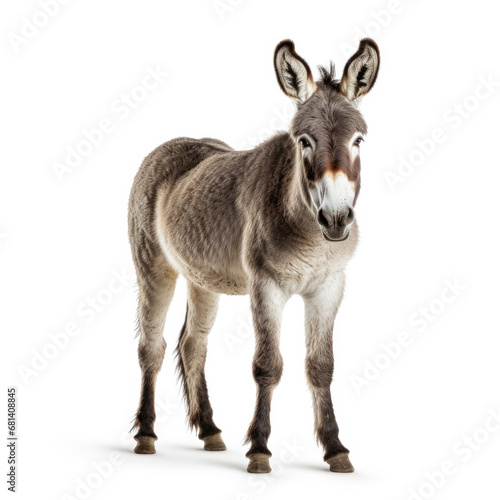 A Donkey on white background