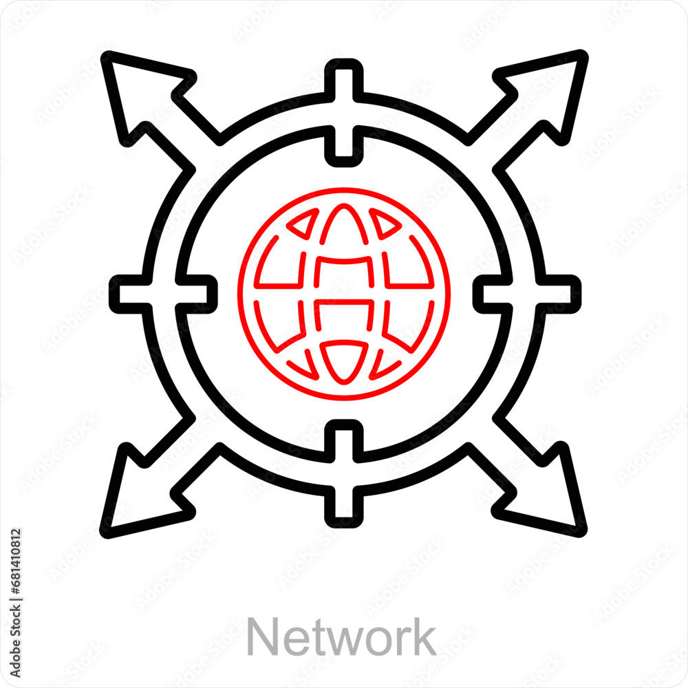 Network and connection icon concept Network and connection icon concept