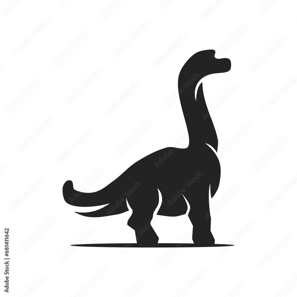 Fototapeta premium Brachiosaurus logo template Isolated. Brand Identity. Icon Abstract Vector graphic