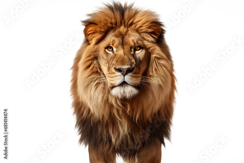 lion portrait isolated on transparent background photo