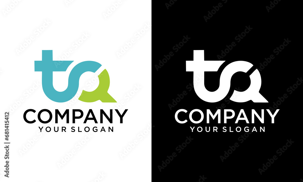 Abstract QT TQ letter simple style business logo design vector template. Abstract QT TQ letter simple style business logo design vector template.
