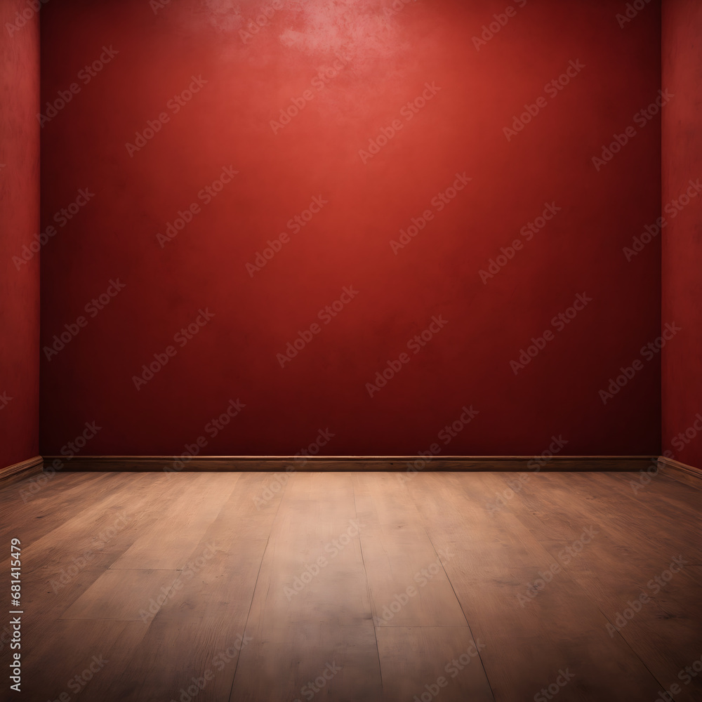 Creative mock concept. Empty red large empty textured grunge wall room with natural shadow. Banner template for product presentation Creative mock concept. Empty red large empty textured grunge wall room with natural shadow. Banner template for product presentation