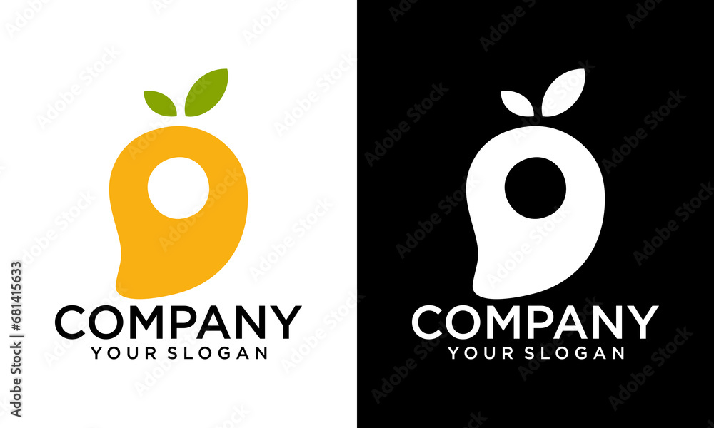 Mango and Healthy Fruit design with modern style, vector illustration