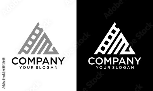 AM Letter Logo Design with Creative Modern Trendy Typography and Black Colors.