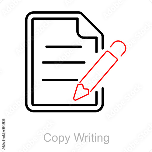 Copy Writing and blog icon concept