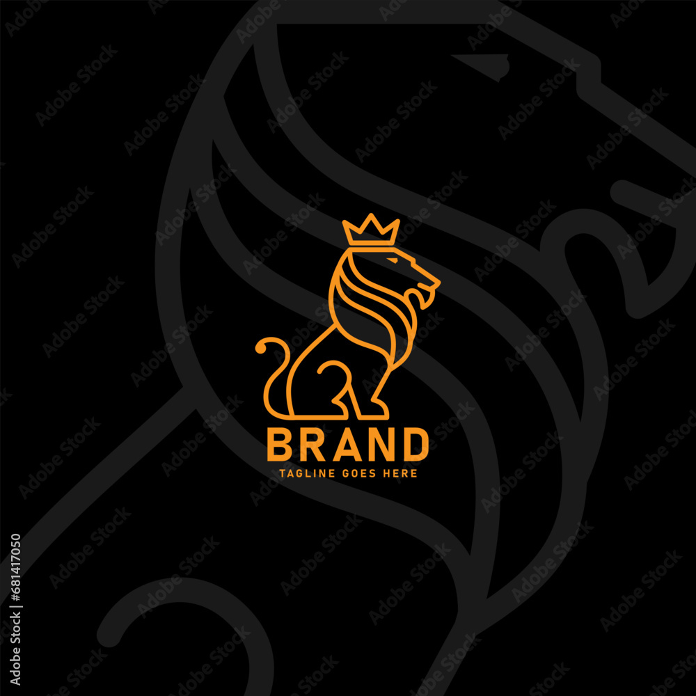 Fototapeta premium lion king logo