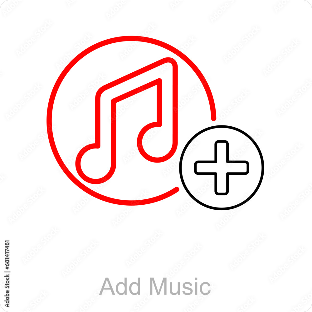 Add Music and add icon concept