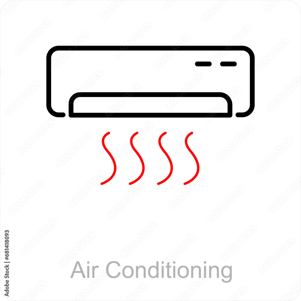 Air Conditioning and ac icon concept Air Conditioning and ac icon concept
