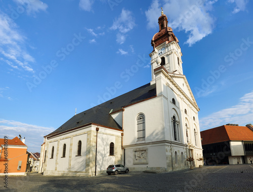 Gyor, Hungary. Church in the historical center of Gyor.