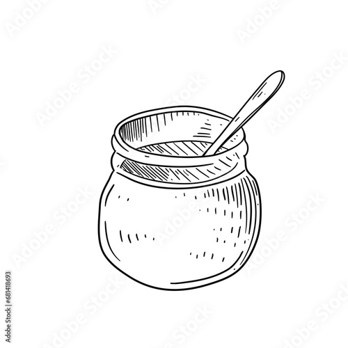 jam breakfast hand drawn