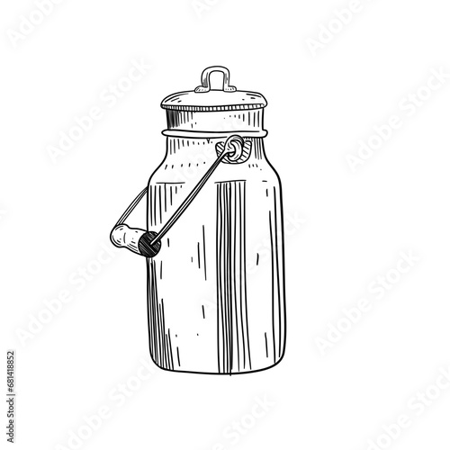 milk dairy product hand drawn