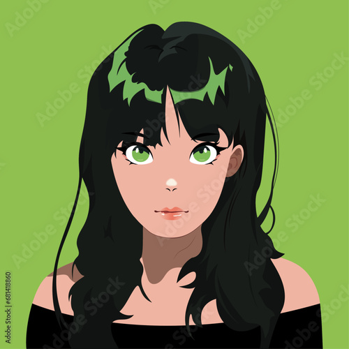 young girl anime style character vector illustration design. Manga Anime girl Hair Faces Cartoon . face young girl anime style character vector illustration design. girl anime female manga cartoon