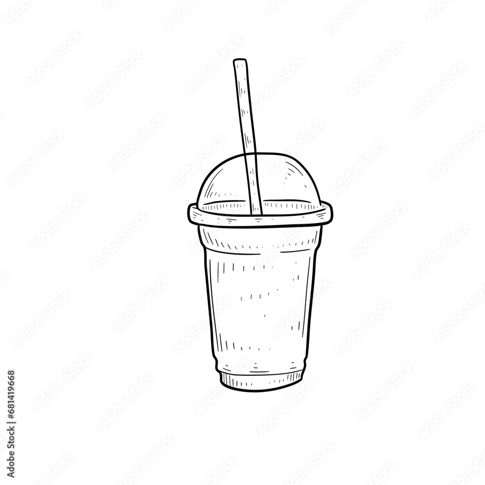 ice cup handdrawn ice cup handdrawn