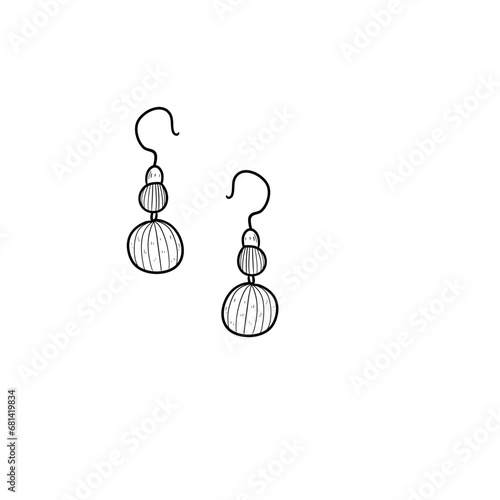 earrings jewelry hand drawn