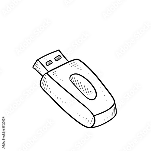 flash drive hand drawn