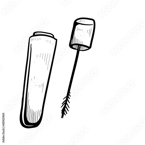 lipstick accessories handdrawn illustration 
