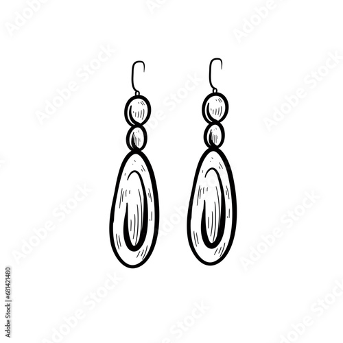 earrings accessories handdrawn illustration 