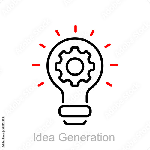 Idea Presentation and idea icon concept 