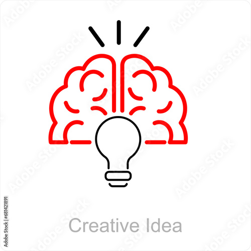 Creative Idea and idea icon concept 