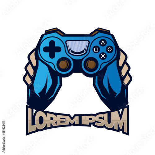 Game controller logo illustration, gamer logo design illustration, game pad icon design