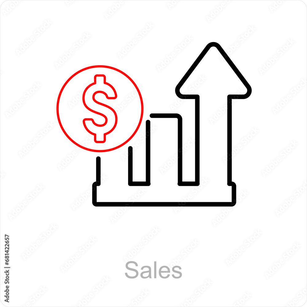 Sales and business icon concept Sales and business icon concept