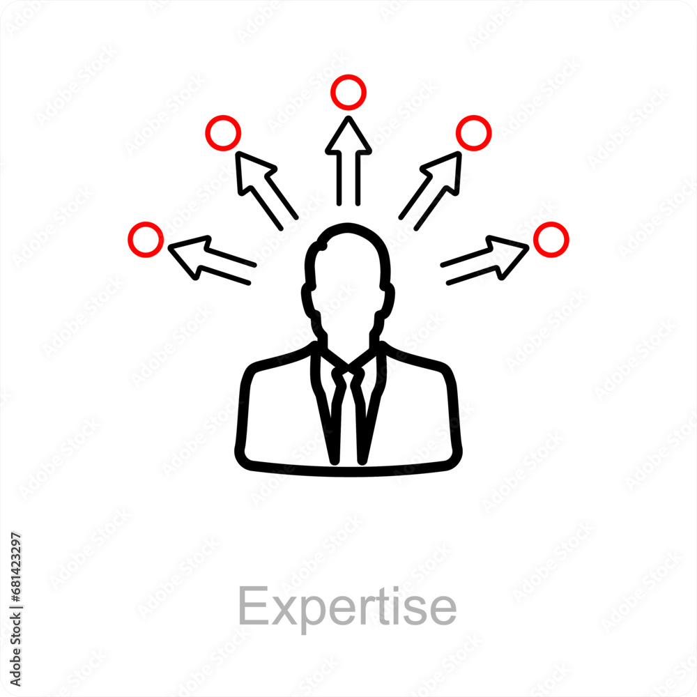 Expertise and expert icon concept 