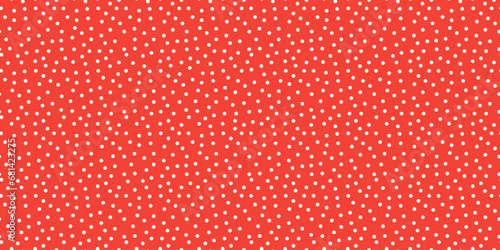 Obraz na płótnie Small polka dot seamless pattern background. random dots texture. red and white dots textile w salonie
