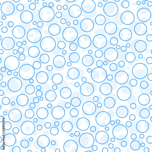 Obraz na płótnie Bubbles soda seamless pattern. ?arbonated blue water texture w salonie