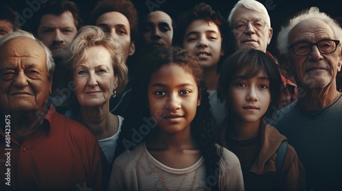 Illustrate a multigenerational scene with people of different ages and backgrounds coming together, emphasizing the strength and beauty of diversity across generations, AI generated