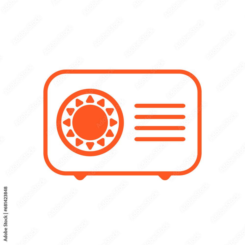 heat pump icon or air conditioner vector symbol