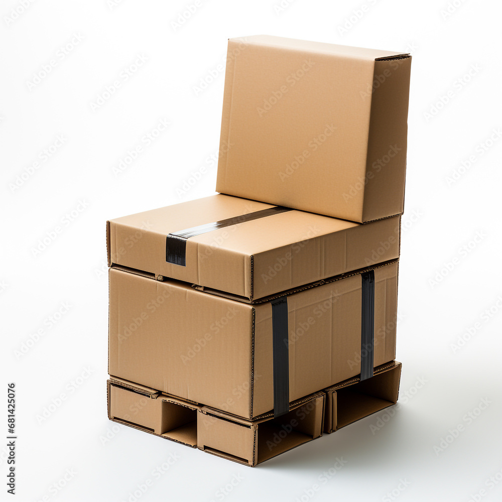 3D model of carton chair on white background 3D model of carton chair on white background