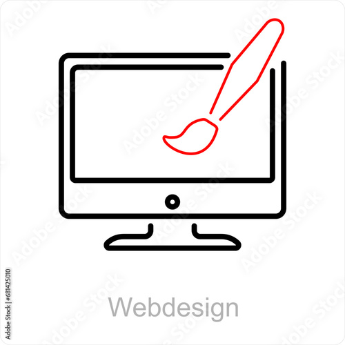 Webdesign and web icon concept 