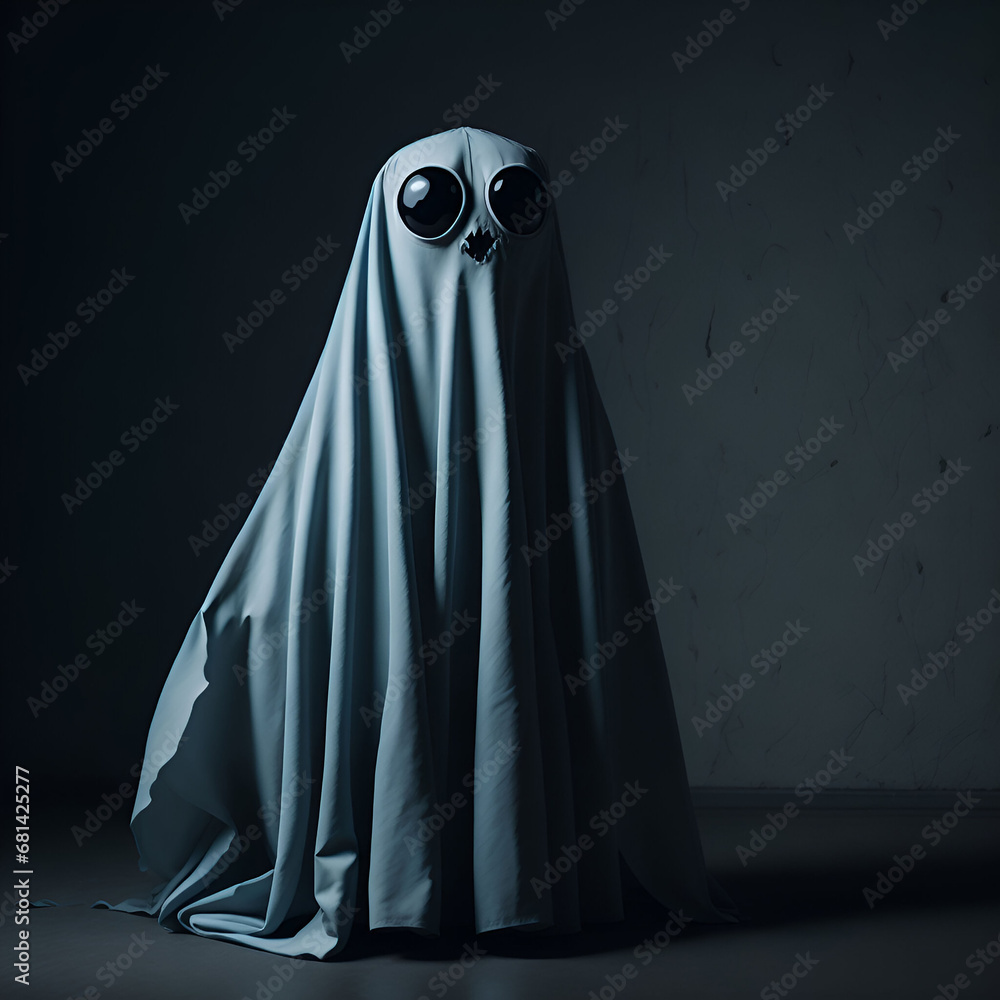 Free photo of the ghost could have a whimsical expression. Generative AI. Free photo of the ghost could have a whimsical expression. Generative AI.