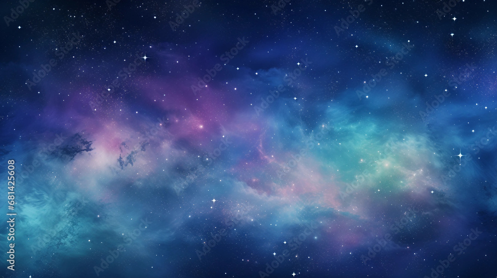 Purple and blue stars in a space background