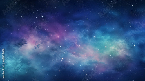 Purple and blue stars in a space background