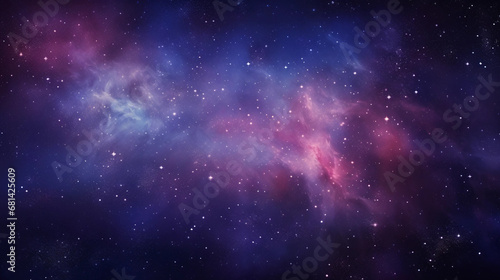 Purple and blue stars in a space background © Michael