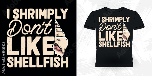 Funny Shell Collector Beach Shelling Vintage Seashell T-shirt Design