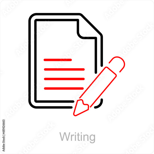 Writing and edit icon concept