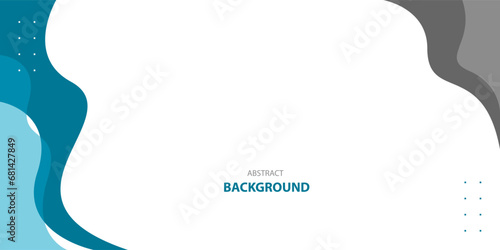 Blue and gray wave modern background with white space for text and message. template design